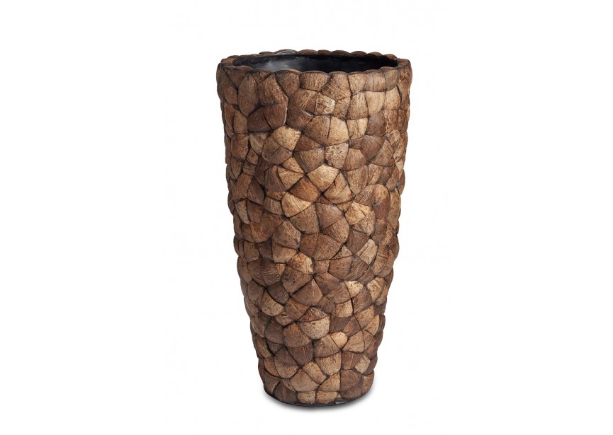 BOSCO VASE Ø57 H120 COCONUT SHELL