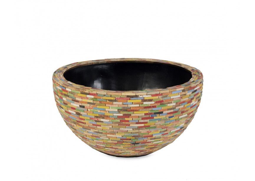 CARIBBEAN BOWL Ø43 H22 COLORED WOOD