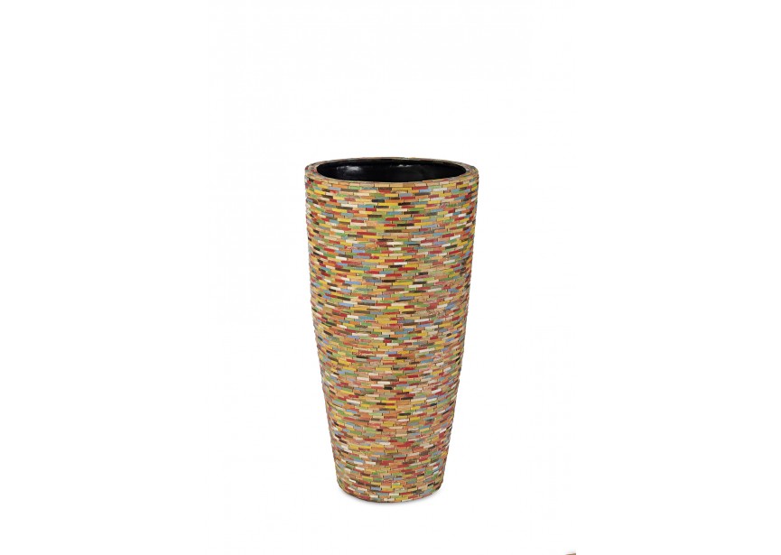 CARIBBEAN VASE Ø39 H75 COLORED WOOD