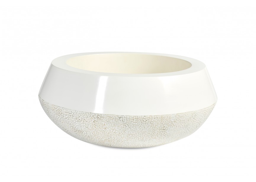 BORDO BOWL Ø60 H25 WHITE EGGSHELL+ WHITE LACQUER