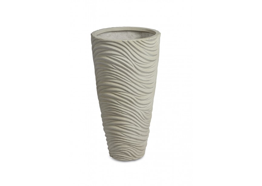 VASE Ø57 H120 GRAPH WHITE WASHED