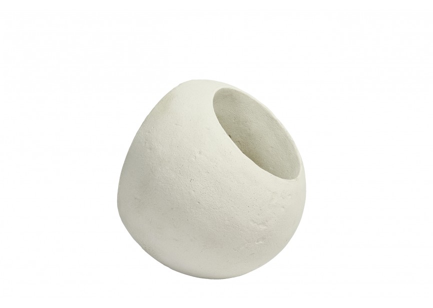 WALL PLANTER Ø40 H40 WHITE WASHED