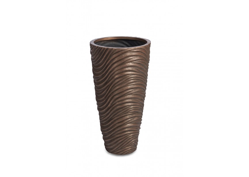 VASE Ø40 H75 GRAPH BRONZE