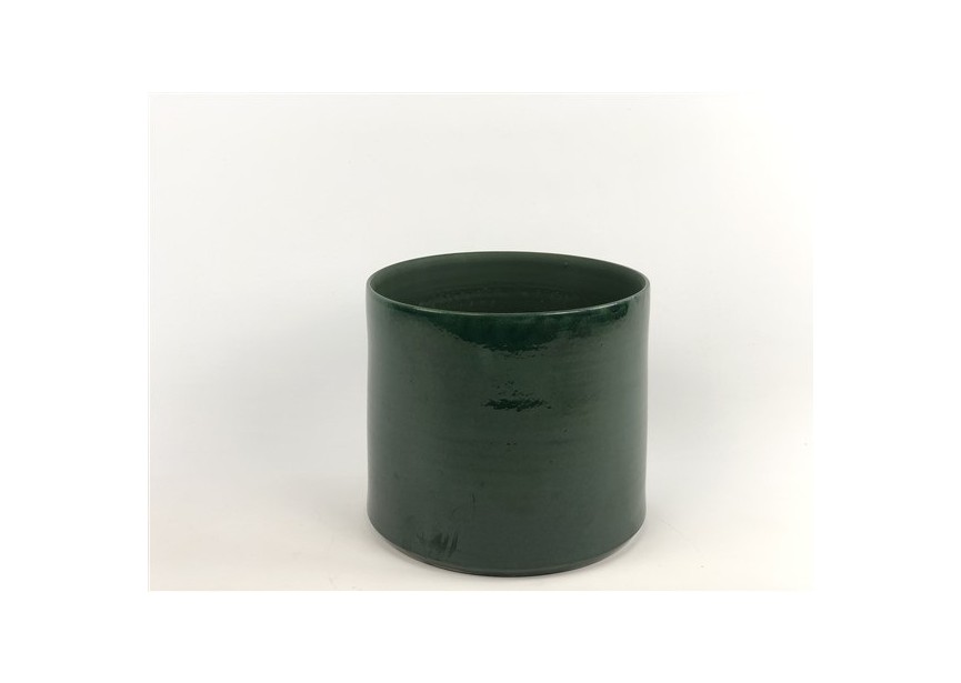 FLOWERPOT  Ø24 H22 METALLIC GREEN