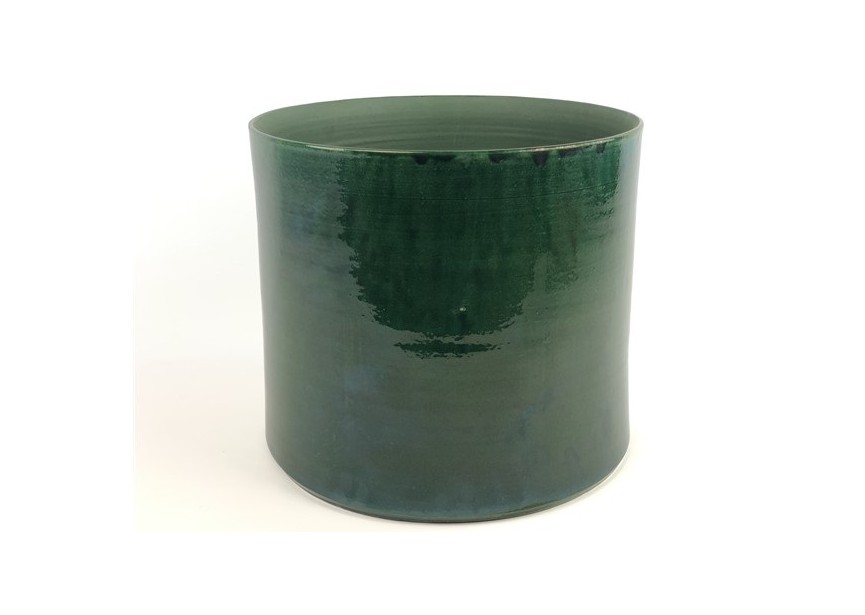 FLOWERPOT  Ø40 H35 METALLIC GREEN