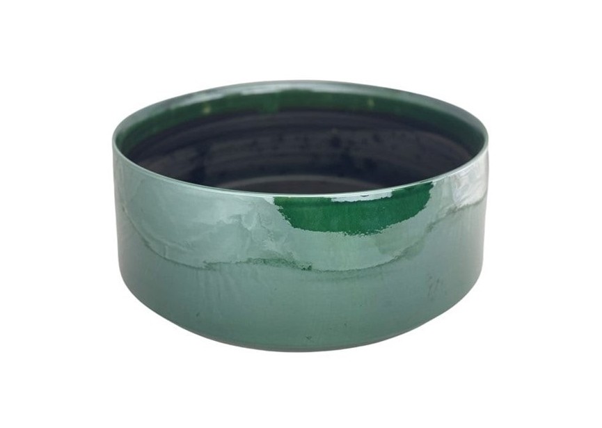 FLOWERPOT BOWL Ø37 H15 METALLIC GREEN